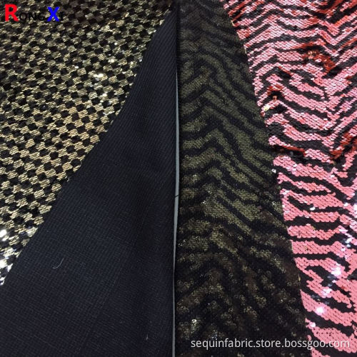5 mm wendbarer Streifen-Paillettenstoff